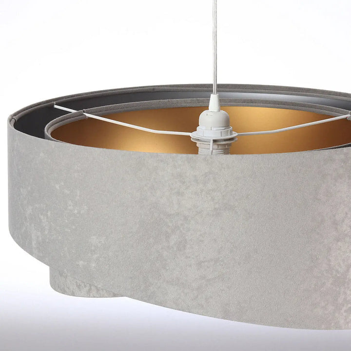 Suspension Luminaire | GALAXY VELOUR 50 cm Gris (Gris/Argent/Doré)