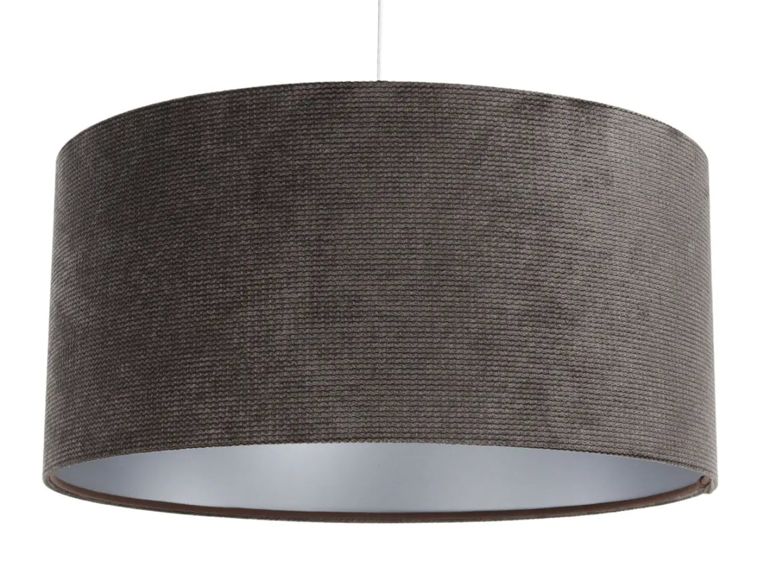 Pendant lamp  Glamour Structural Velour – Grey brown/Silver