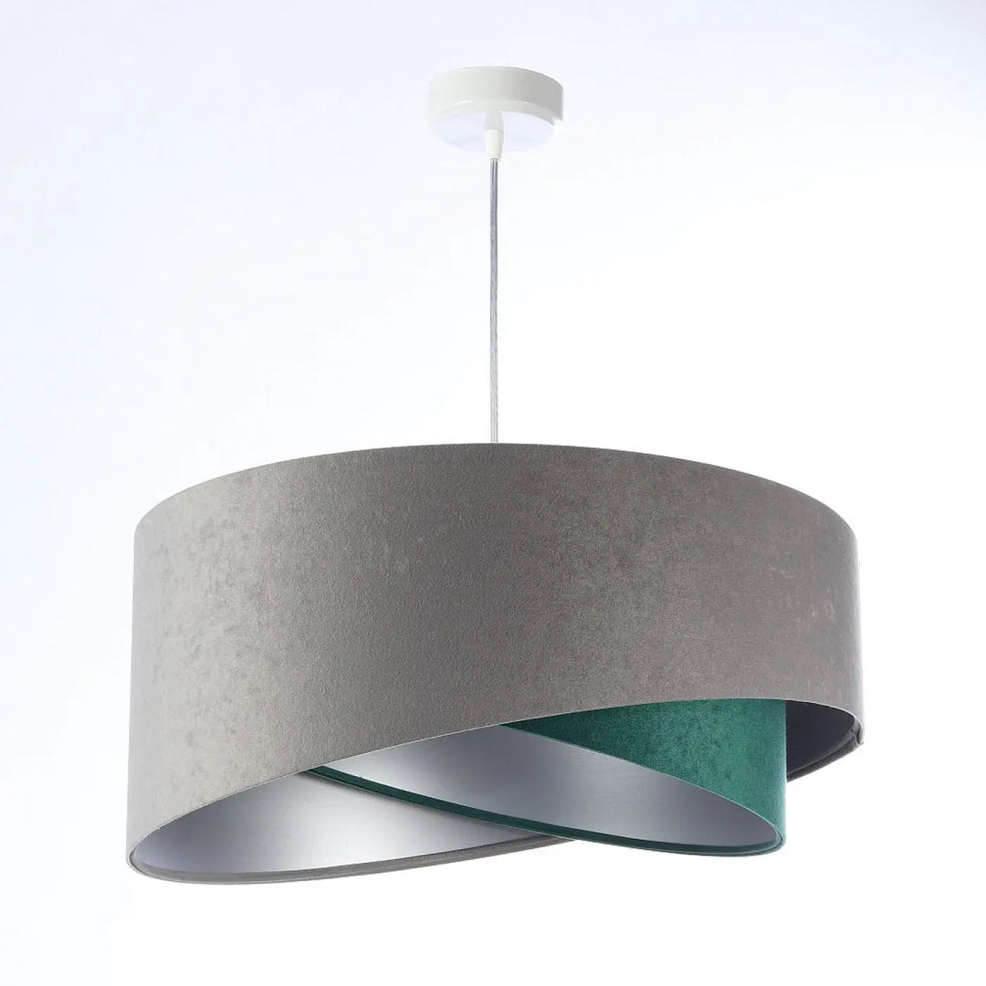 Suspension Luminaire | GALAXY VELOUR 50 cm (Gris/Vert/Argent)