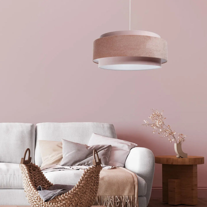 Suspension Luminaire | DOBLO CLASSIC (Rose Pâle/Blanc)