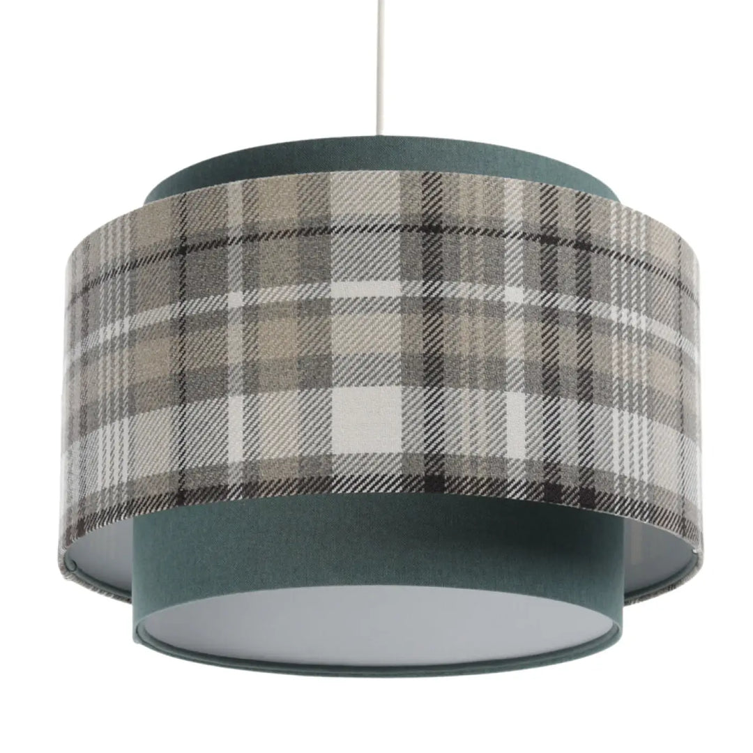Pendant lamp Doblo – Turquoise/Grey
