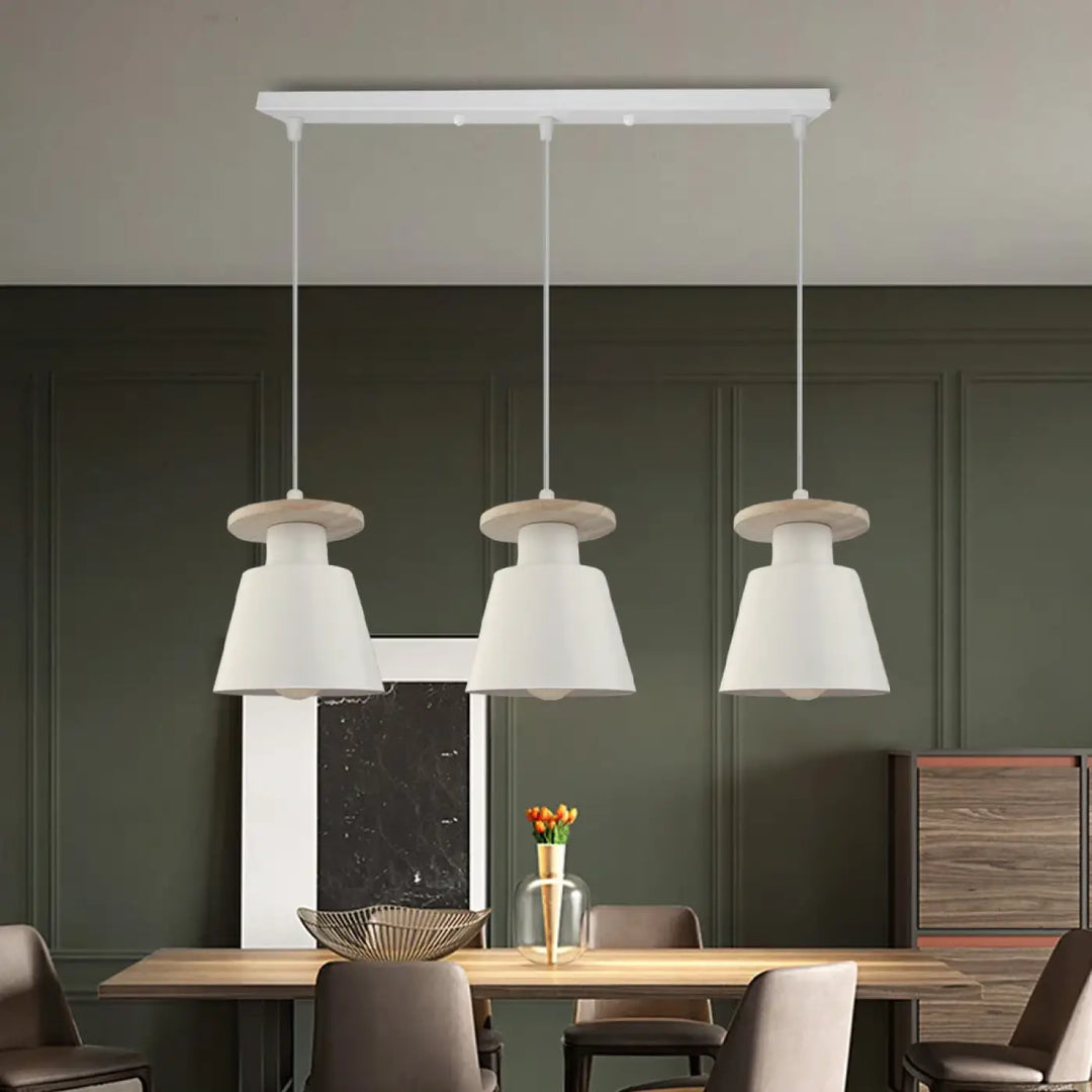 Suspension luminaire à trois éclairages style nordique