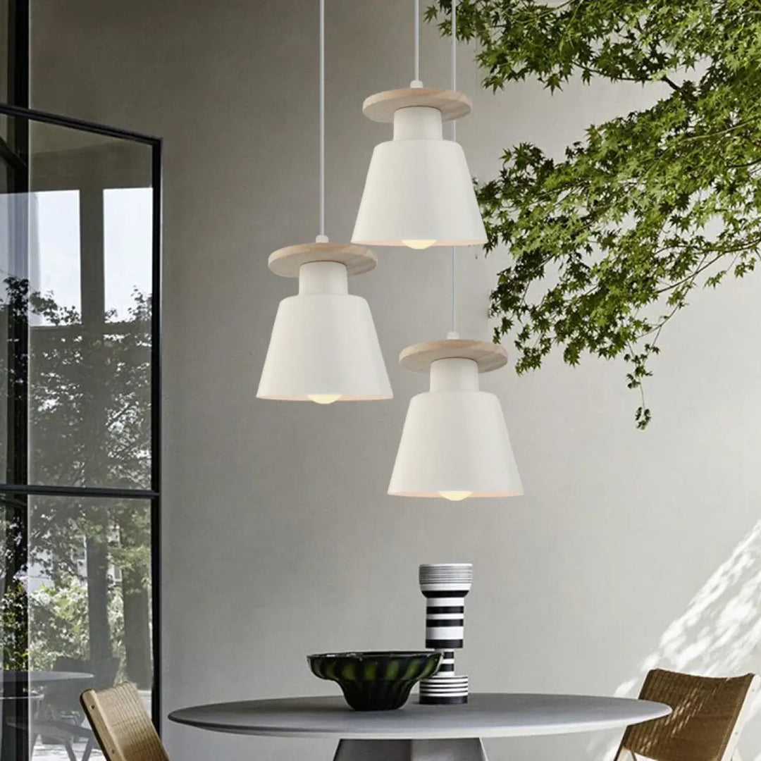 Suspension luminaire à trois éclairages style nordique