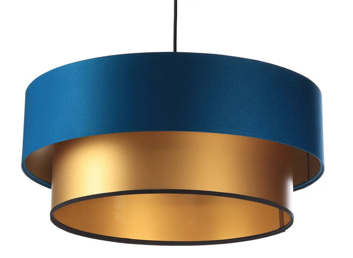 Pendant lamp Duo – Turquoise/Gold