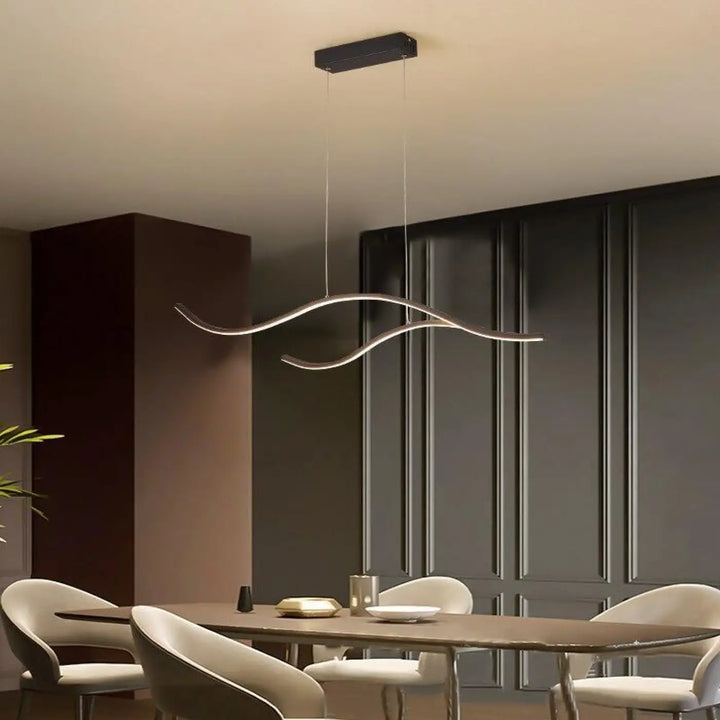 Suspension Luminaire Vague en Acrylique Élégant