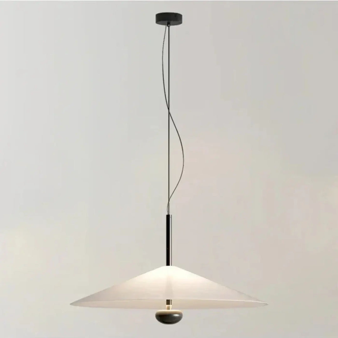 Suspension luminaire en verre blanc design épuré et moderne