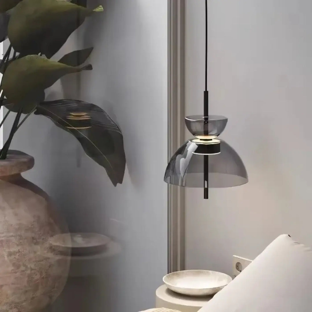 Suspension luminaire en verre au design nordique scandinave