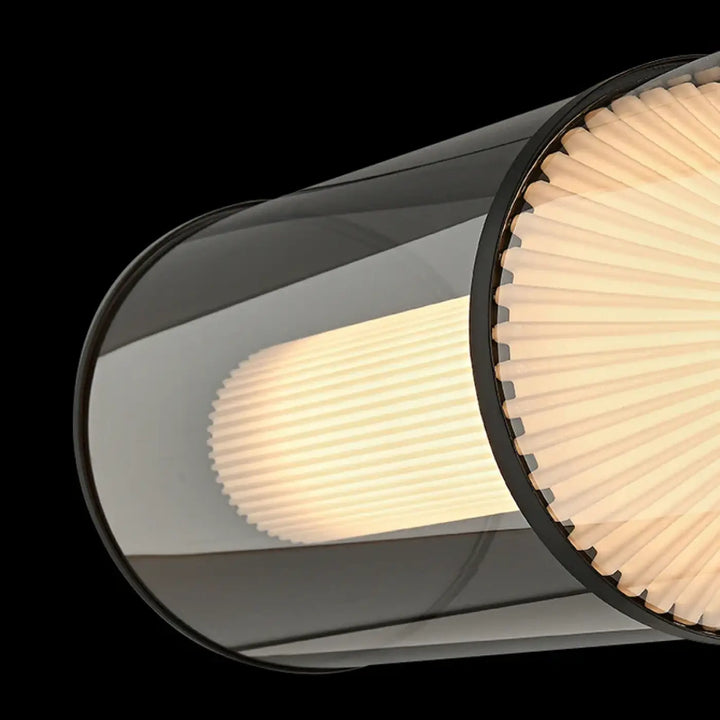 Suspension luminaire en verre avec lumière blanche élégante