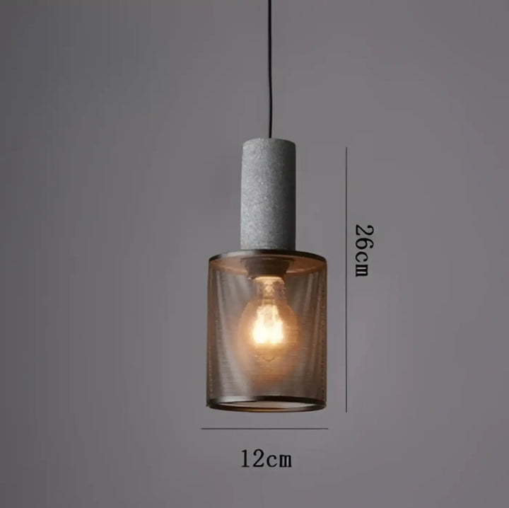 Suspension luminaire en verre et métal design moderne noir