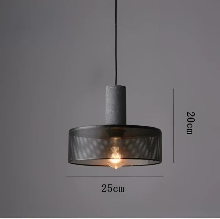 Suspension luminaire en verre et métal design moderne noir