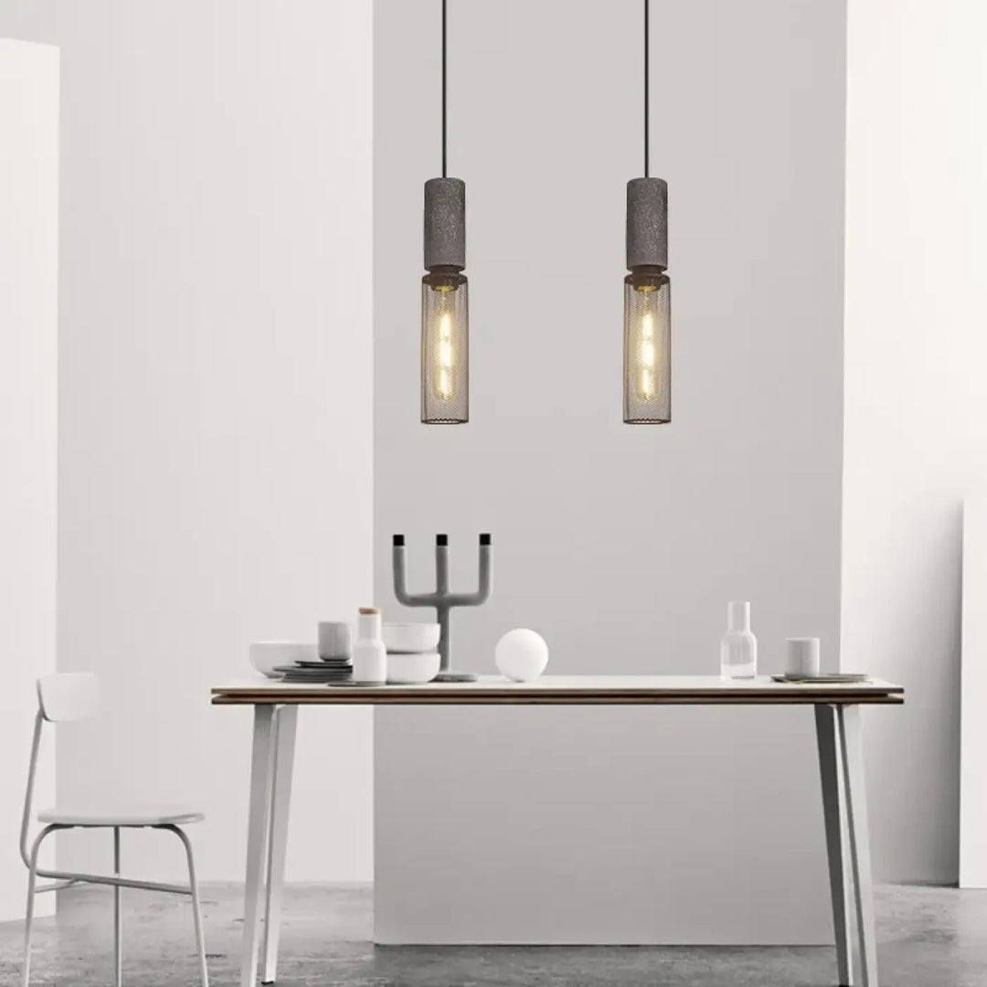 Suspension luminaire en verre et métal design moderne noir