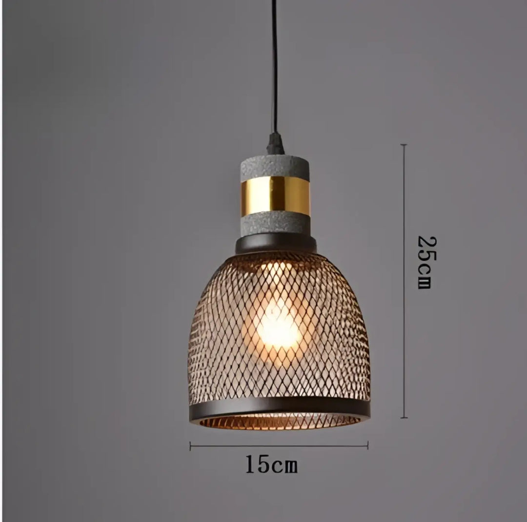 Suspension luminaire en verre et métal design moderne noir
