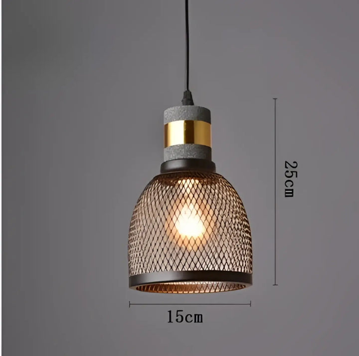 Suspension luminaire en verre et métal design moderne noir