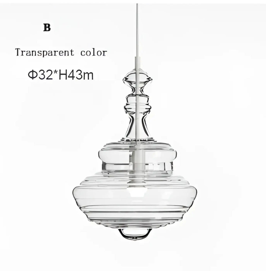 Suspension luminaire en verre style art déco élégant