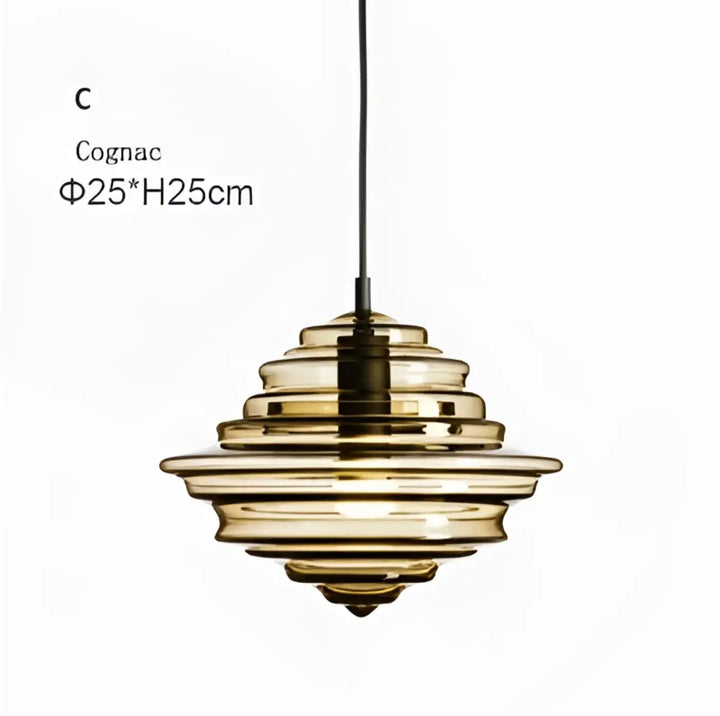 Suspension luminaire en verre style art déco élégant