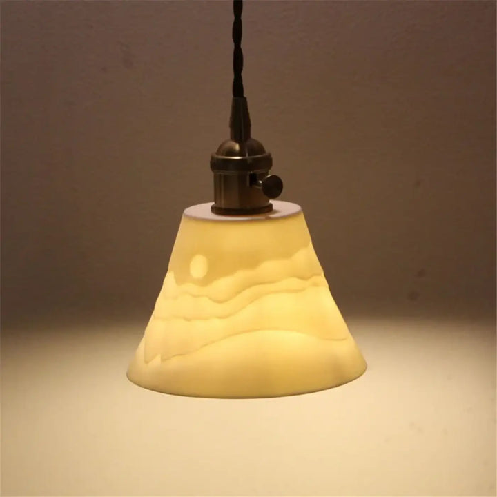Suspension luminaire vintage abat jour motif cerf style nature