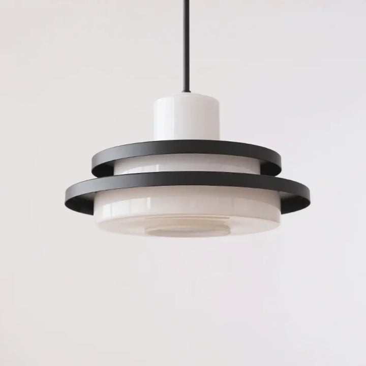Suspension luminaire vintage scandinave rouge noir ou rouge