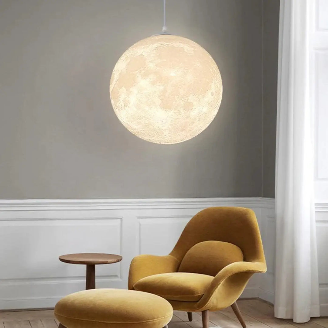 Suspension Lune Élégante Dorée Moderne