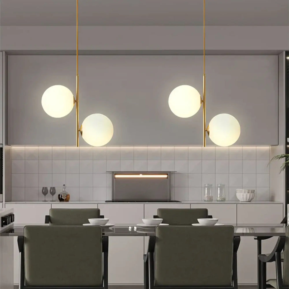 Nordic Glass Ball Pendant Lights Voltage 110V 220V Home Decor Dining Room Bedroom Bedside Table Corner Hanging Lamps