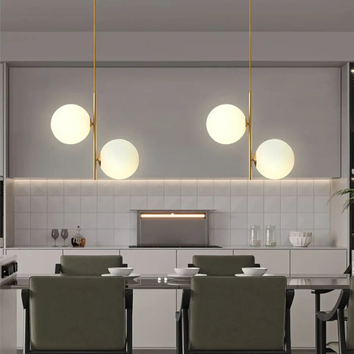 Nordic Glass Ball Pendant Lights Voltage 110V 220V Home Decor Dining Room Bedroom Bedside Table Corner Hanging Lamps