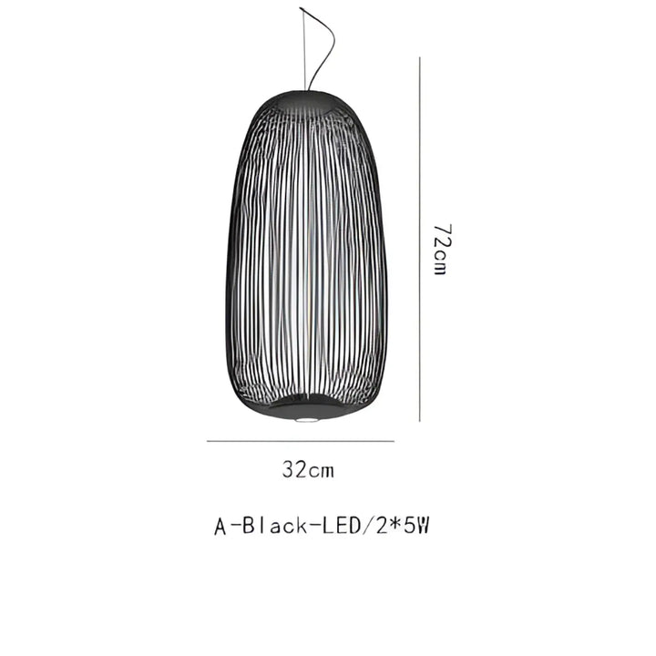 Suspension métal noir ou blanc contemporain décor chic
