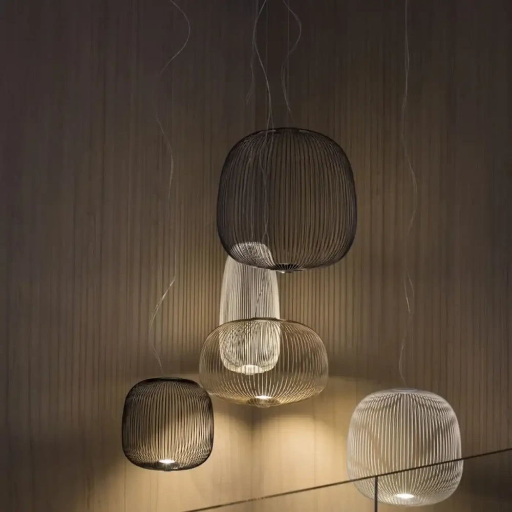 Suspension métal noir ou blanc contemporain décor chic