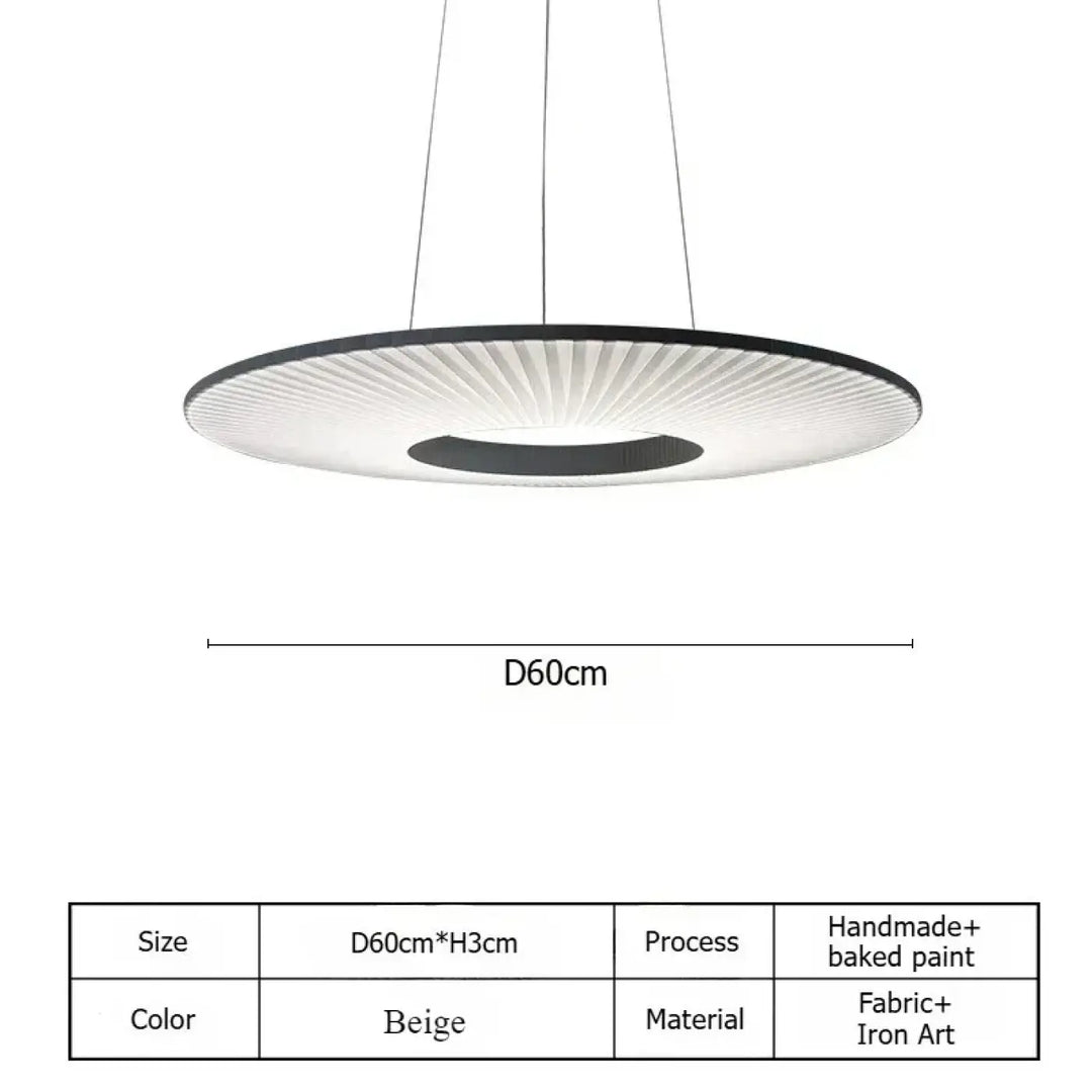 Suspension minimaliste beige avec structure style chic