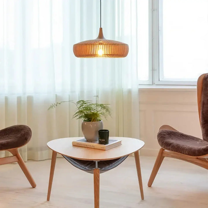 Suspension moderne en bois style naturel chic

