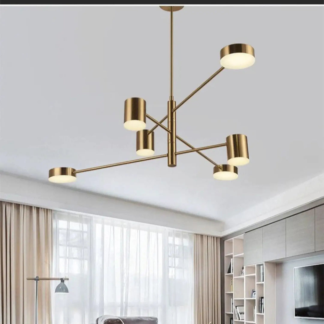 Suspension moderne à bras multiples et spots LED