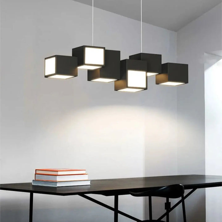 Suspension Moderne Cubes Design Géométrique Épuré