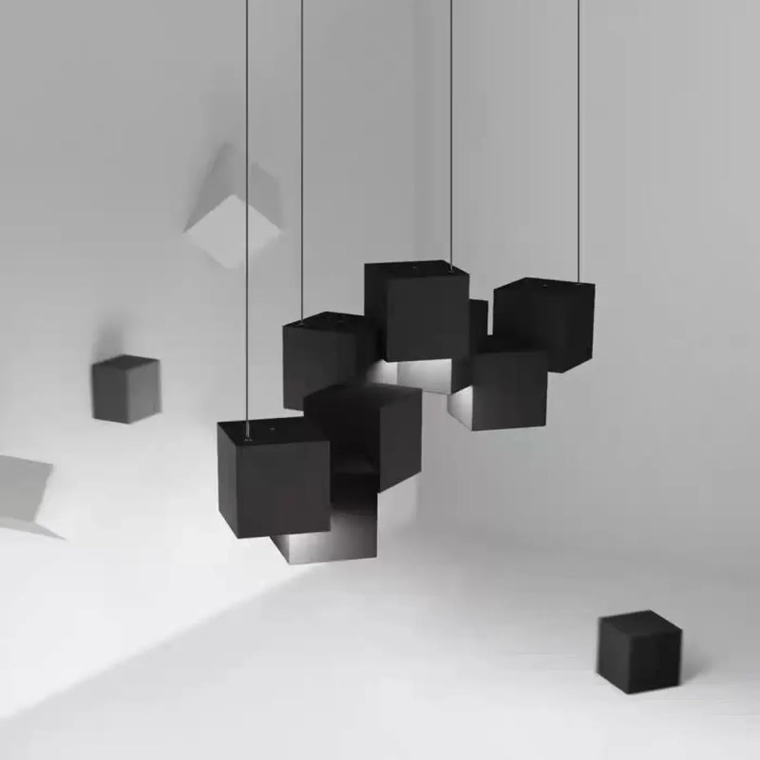 Suspension Moderne Cubes Design Géométrique Épuré
