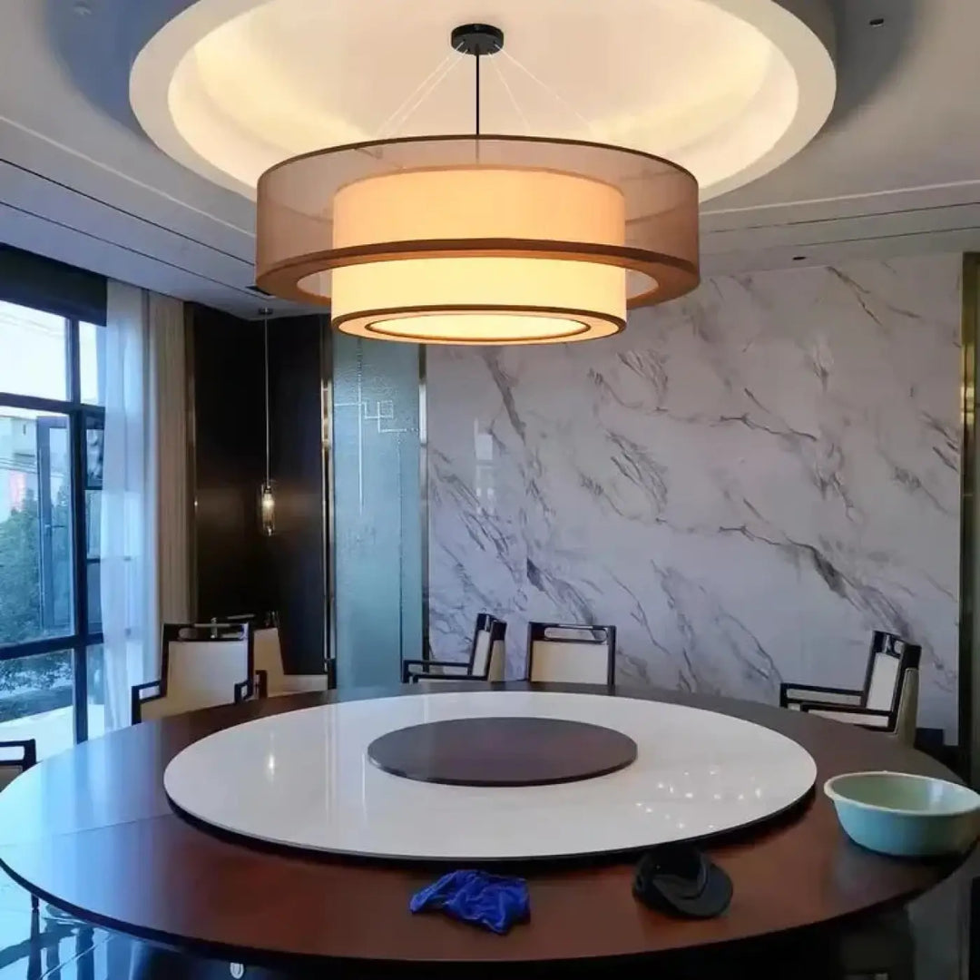 Suspension moderne ronde design cercle éclairant élégante