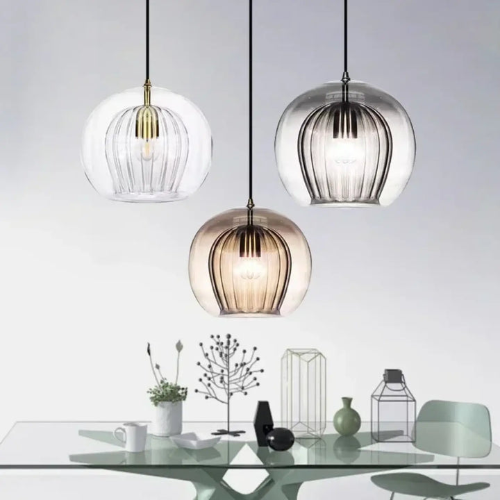 Nordic Glass Pendant Light LED glass Hanging Lamp For Dining Room Living Coffee Shope Home Indoor Decor Lighting