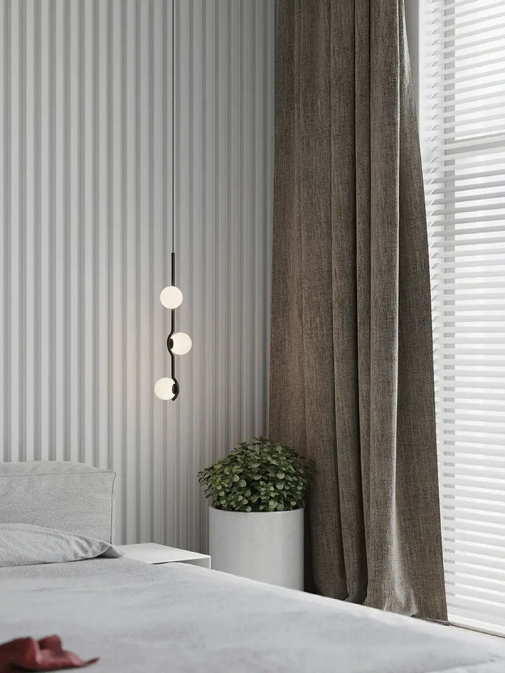Modern Glass Ball Led Ceiling Chandelier Black Gold for Bedroom Living Dining Room Table Pendant Lamp Lusters Luminaire