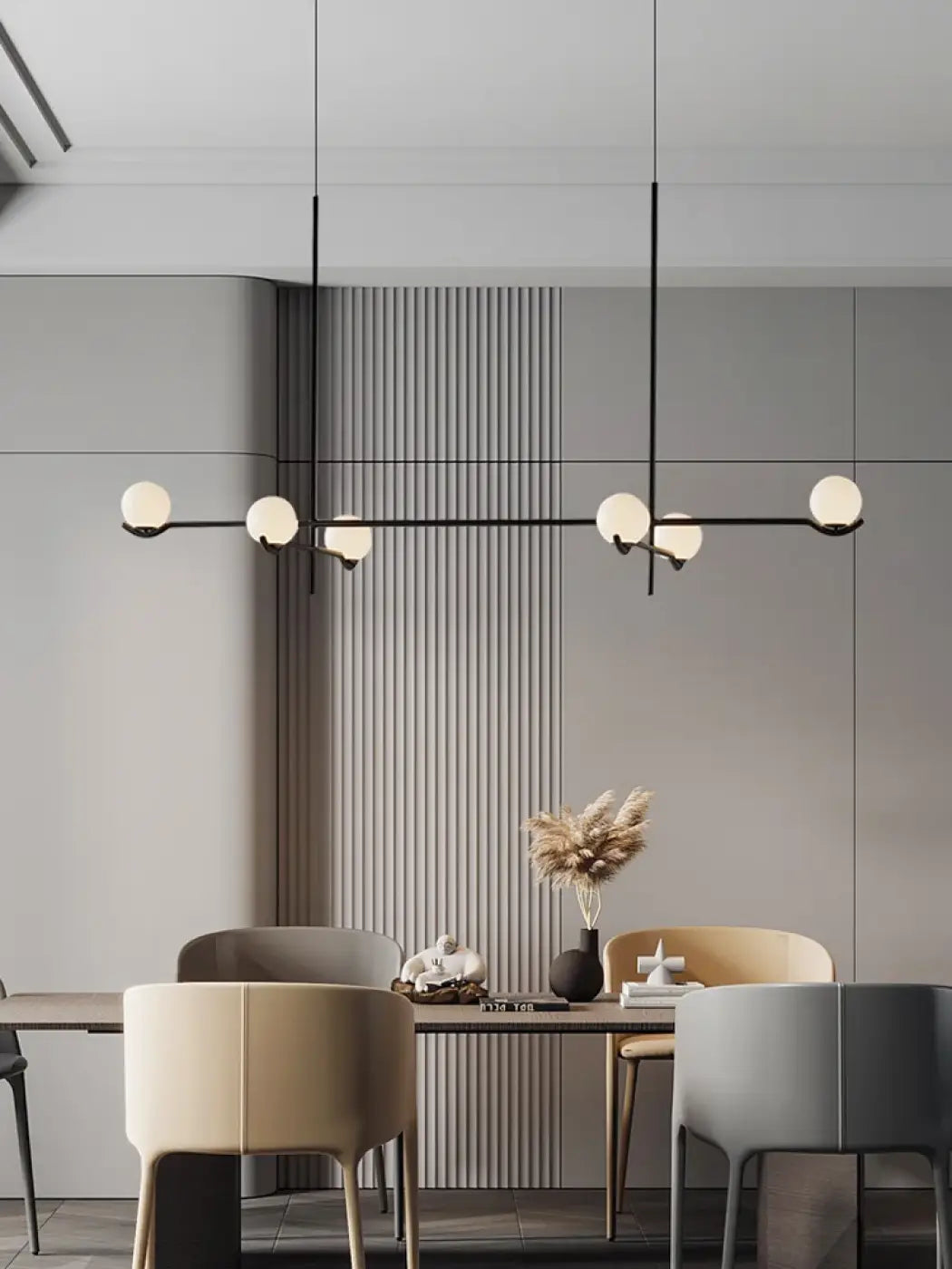 Modern Glass Ball Led Ceiling Chandelier Black Gold for Bedroom Living Dining Room Table Pendant Lamp Lusters Luminaire