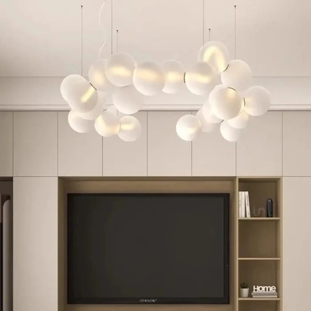 Nordic Acrylic Ball Ceiling Chandelier for Living Room Bedroom Hall Pendant Lamp Minimalist Decor Indoor Lighting
