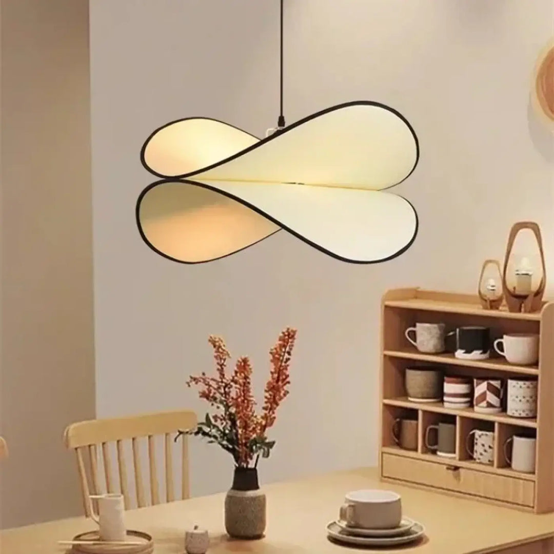 Suspension ondulée blanche style organique moderne et chic