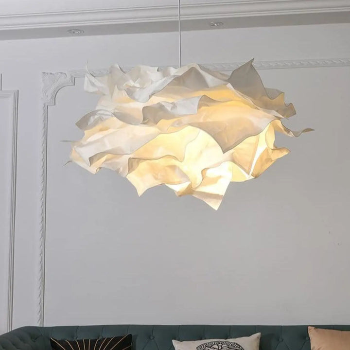 Suspension Papier En Aluminium Au Design Froissé