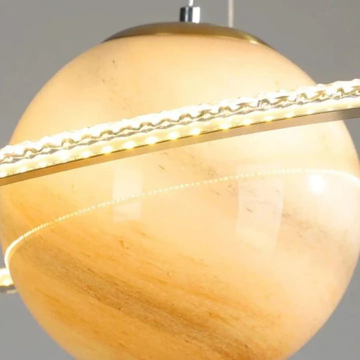 Suspension Planète Moderne Avec Anneaux