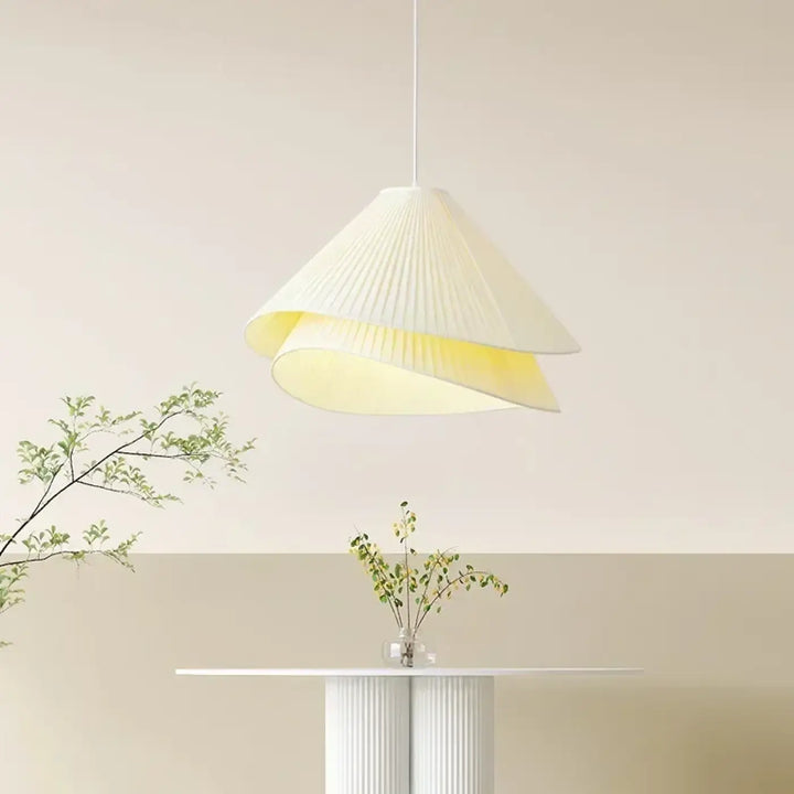 Nordic Cream Style Fabric Dining Table Pendant Lamp Living Room Kitchen E27 Chandeliers Lighting Bedroom Hanging Light