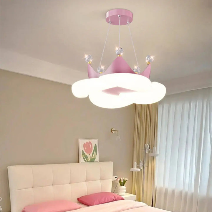 Suspension princesse en couronne LED enfant

