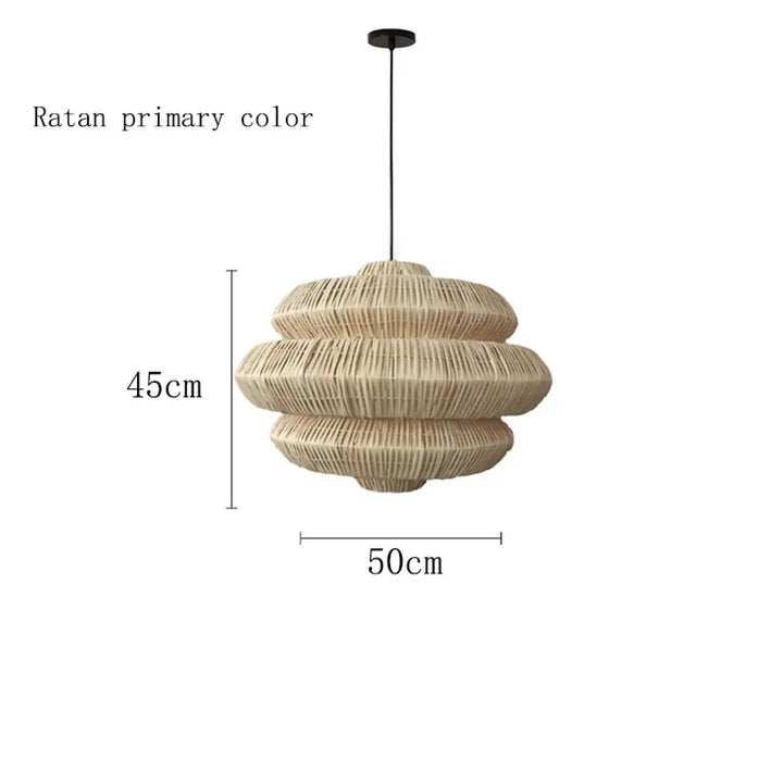 Suspension en rotin naturel design bohème moderne chic