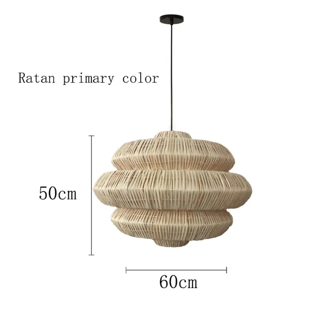 Suspension en rotin naturel design bohème moderne chic