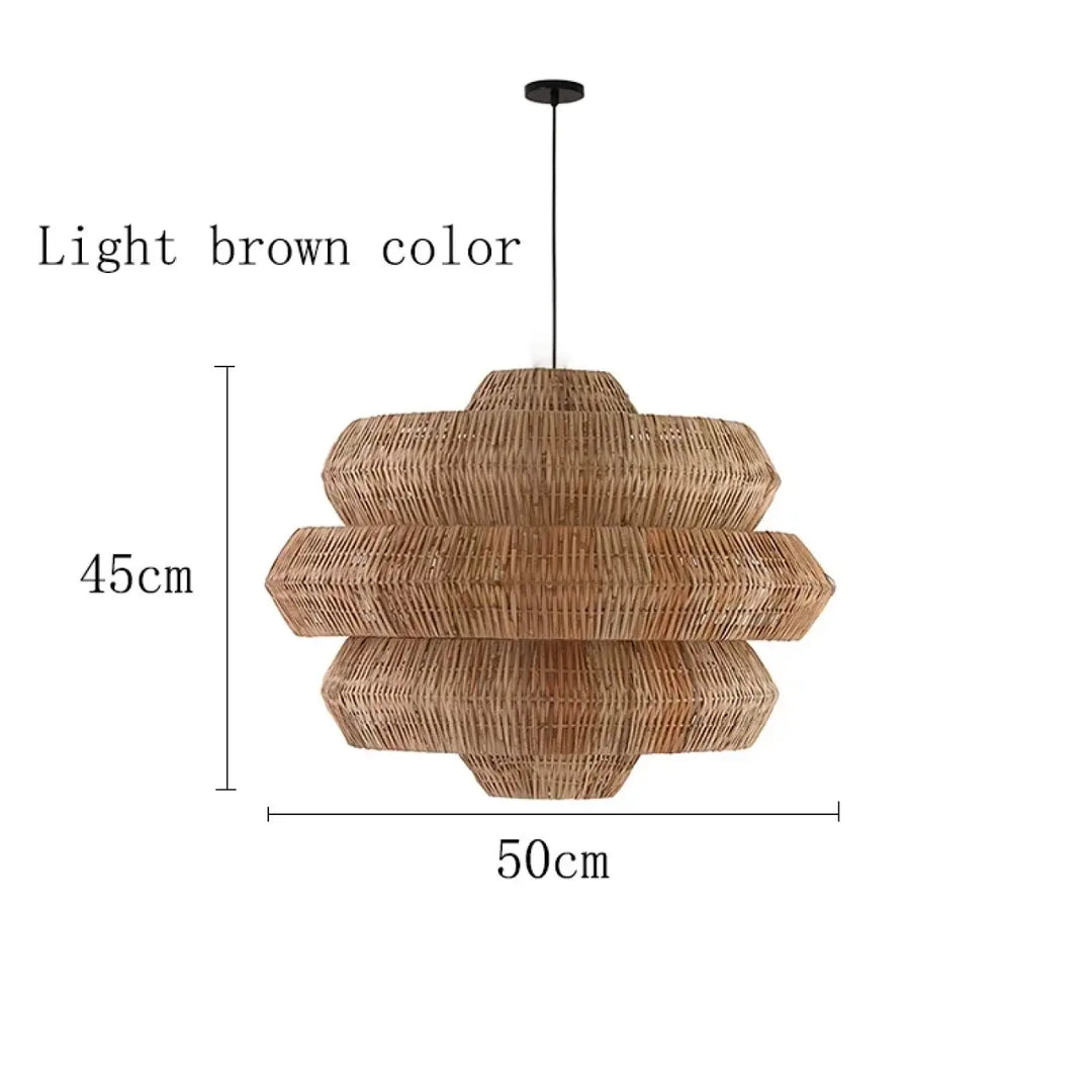 Suspension en rotin naturel design bohème moderne chic