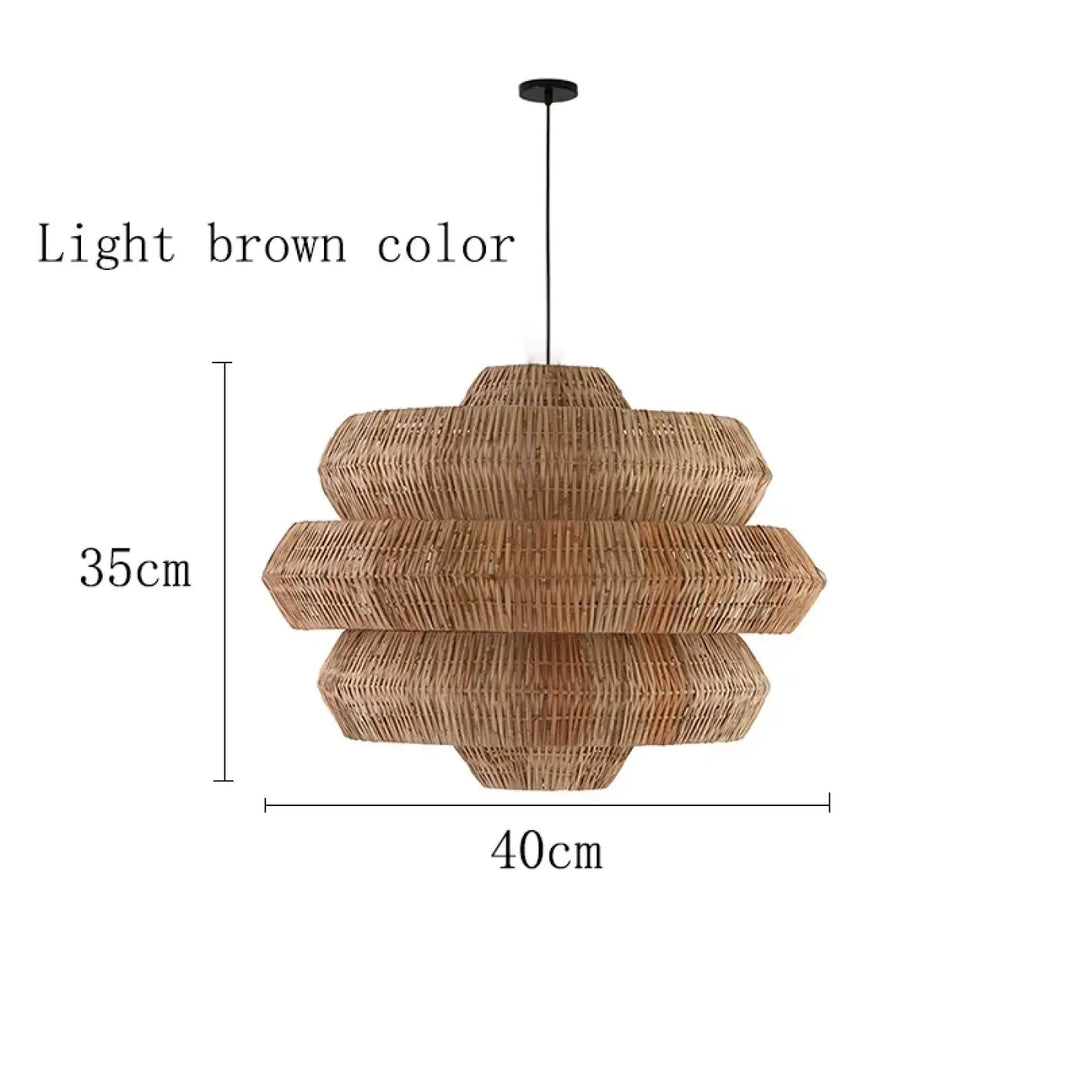 Suspension en rotin naturel design bohème moderne chic