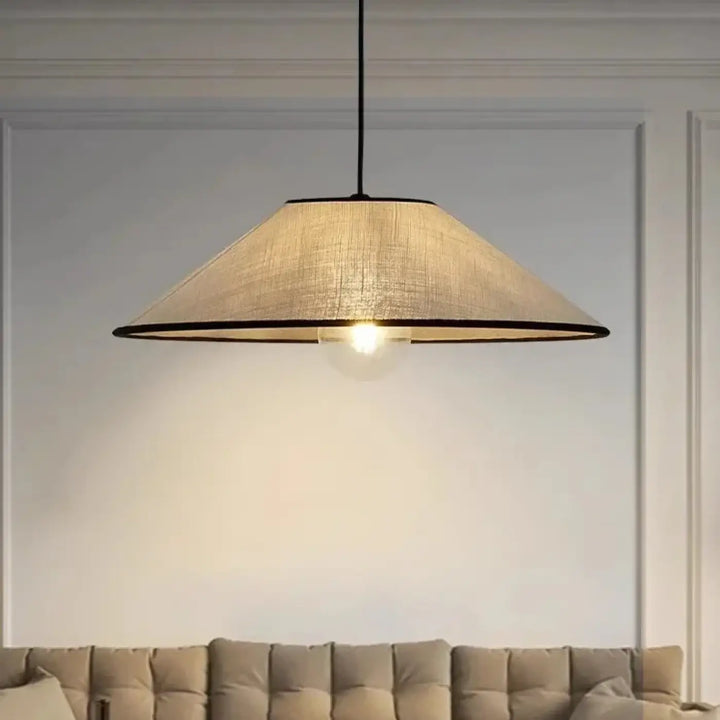 Suspension Tamisée En Lin Beige Pour Salon Ou Chambre

