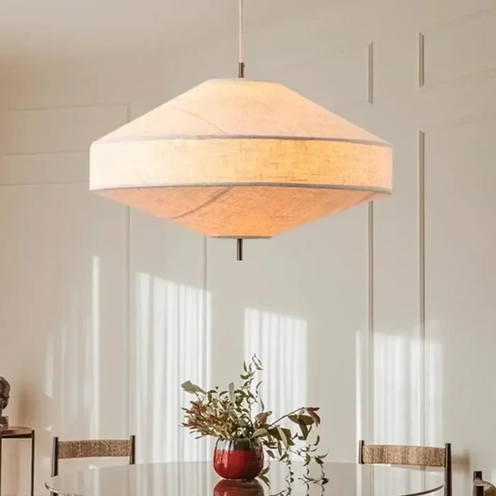 Suspension tissu naturel design japonais minimaliste