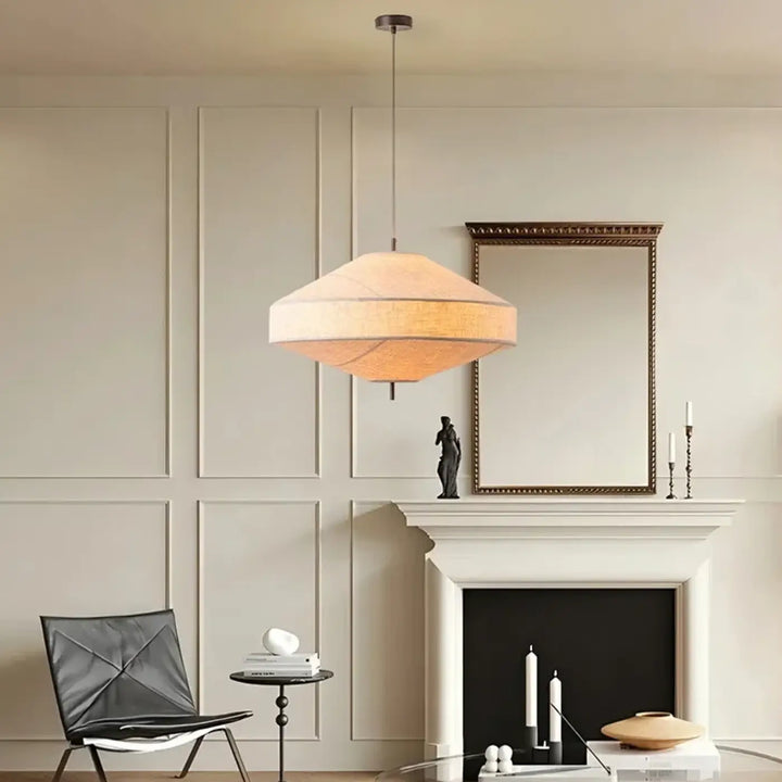 Suspension tissu naturel design japonais minimaliste