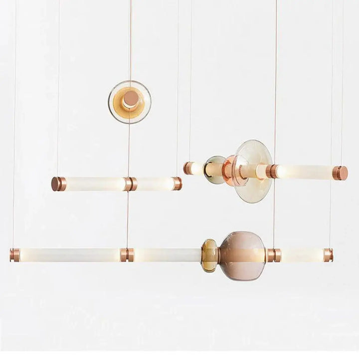 Suspension Tube Avec Sphères En Verre