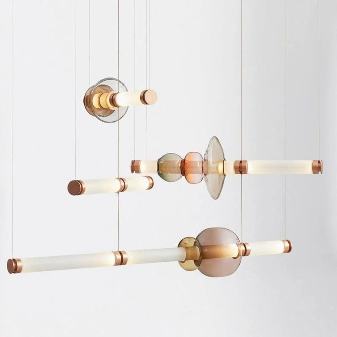 Suspension Tube Avec Sphères En Verre